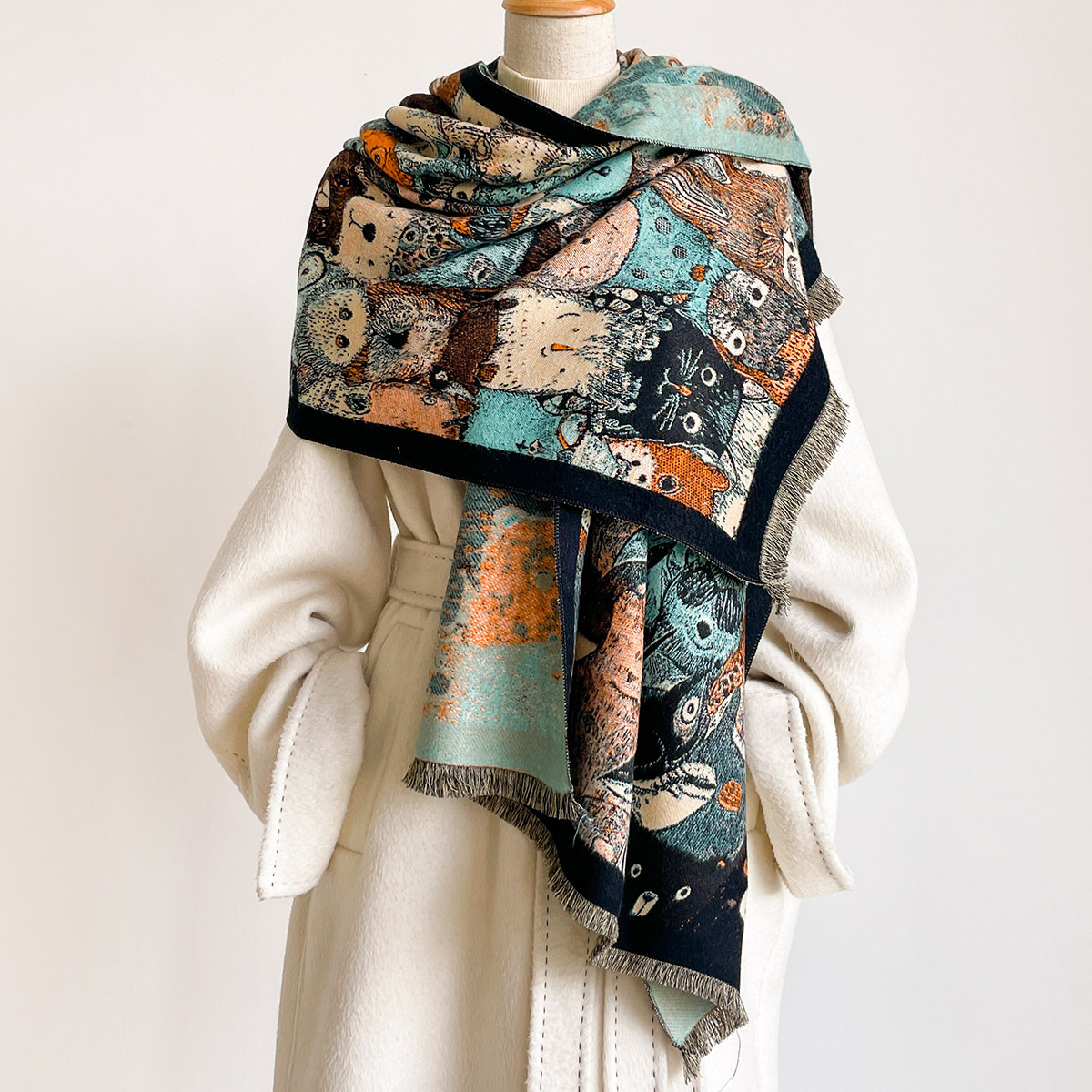 Women Imitation Cashmere Scarf - огляд і ціна Cashmere Throw Blanket