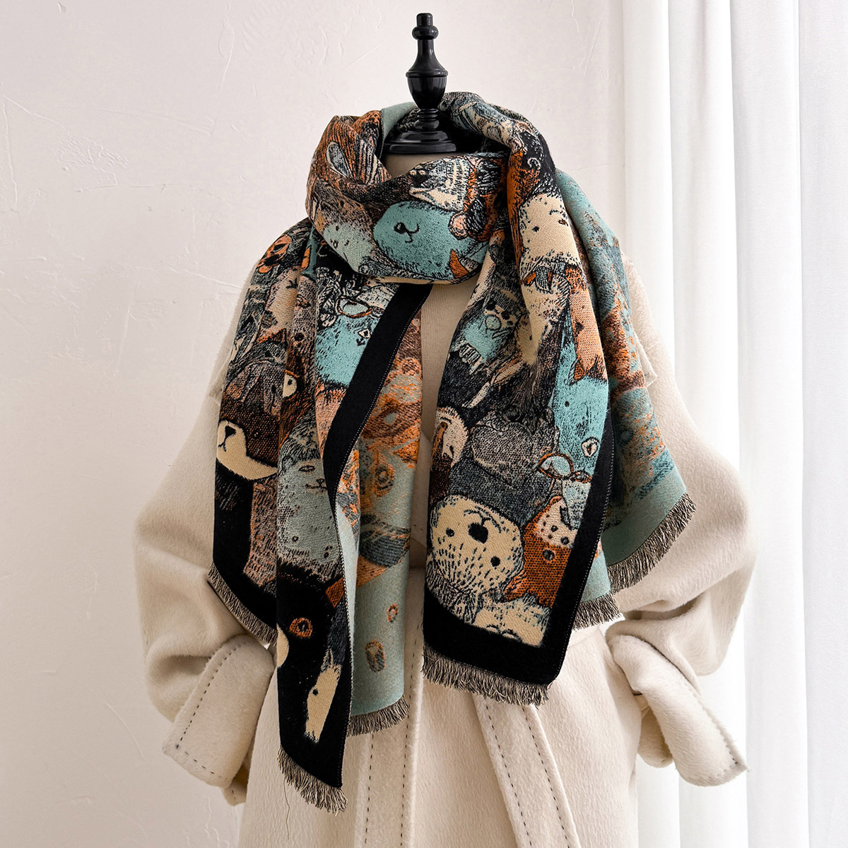 Women Imitation Cashmere Scarf - огляд і ціна Cashmere Throw Blanket