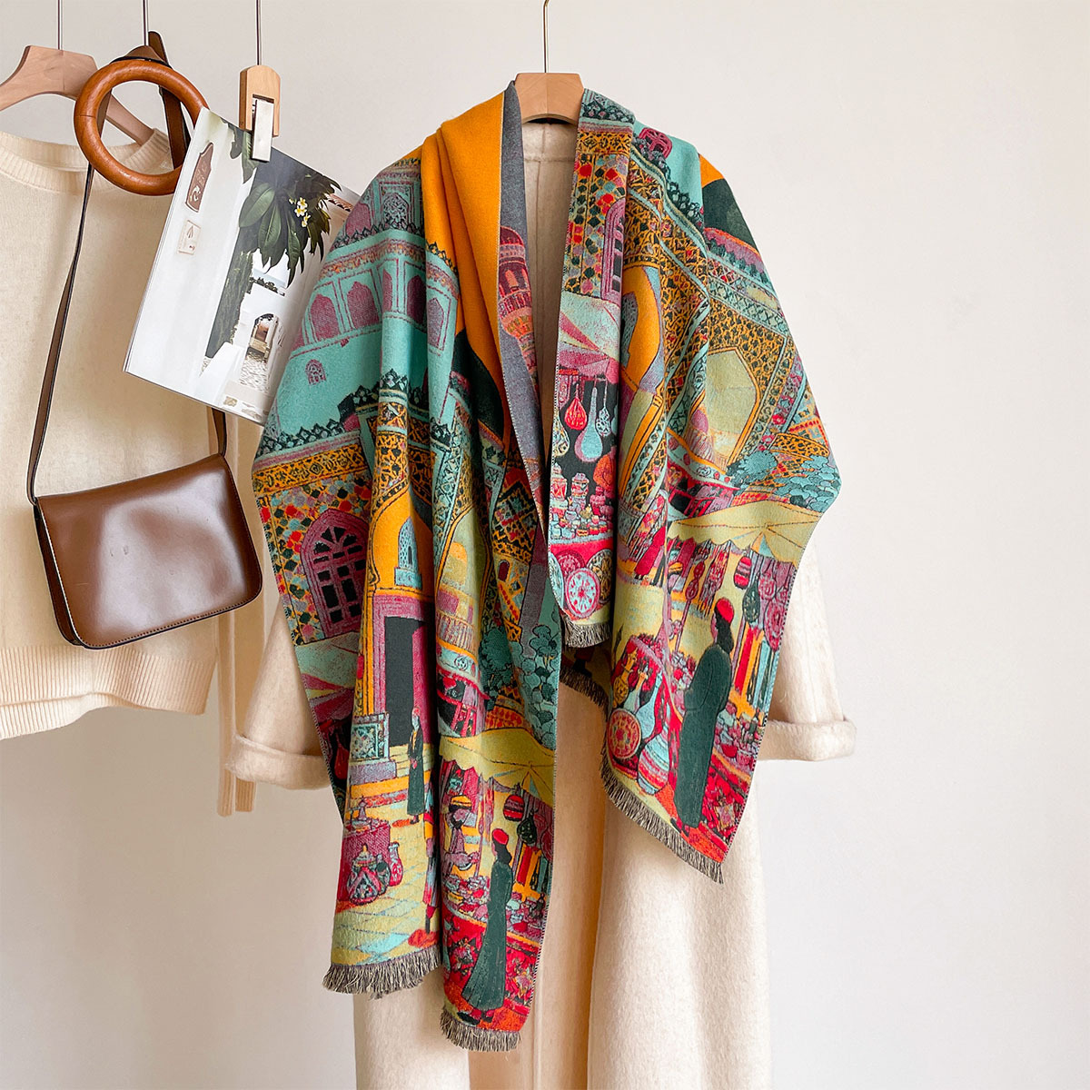Women Imitation Cashmere Scarf - огляд і ціна Cashmere Throw Blanket