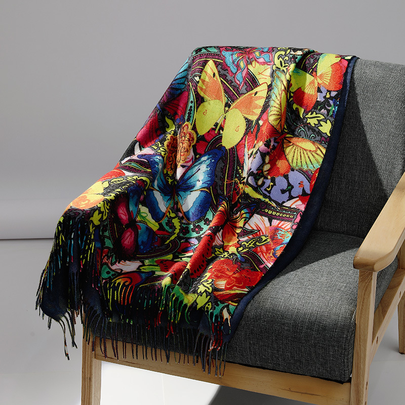Luxury Brand Oil Painting Cash - огляд і ціна Cashmere Throw Blanket