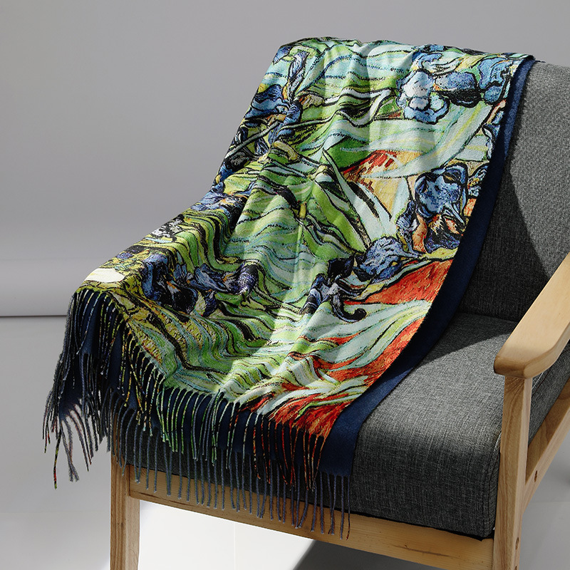 Luxury Brand Oil Painting Cash - огляд і ціна Cashmere Throw Blanket